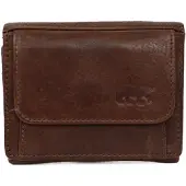 Bear design Nana Leren Overslagportemonnee - Bruin