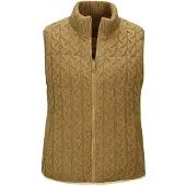 MADELEINE Gebreide bodywarmer mosterd
