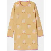 Woody Slaapkleedje gele kattenprint - maat M