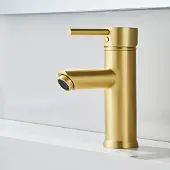 Saniclear Brass wastafelkraan geborsteld messing mat goud