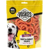 Voskes 15x Hondensnack Ringen Eend & Rijst 400 Gr
