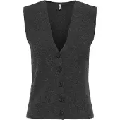 ONLY Gilet Onlbillie Sl Vest Cc Knt 15351107 Dark Grey Melange Dames Maat - S