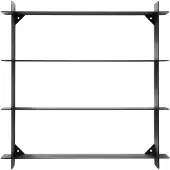 Andersen Furniture Division wandplank Black steel, 45x45x10 cm