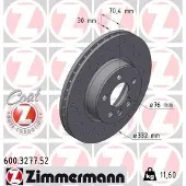 ZIMMERMANN 600.3277.52 Remschijf