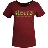Sierra Climbing Burgundy T-shirt Met Korte Mouwen Rood S Vrouw