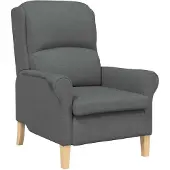 vidaXL Fauteuil Donkergrijs Stof