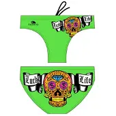 Turbo Money Skull Waterpolo Swimming Brief Groen 3-4 Years Jongen