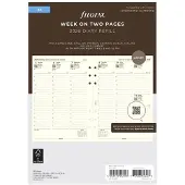 Filofax A5 2026 week op 2 pagina’s kolommen cotton cream