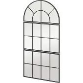 HOMCOM wandspiegel - glas/metaal - 76L x 2B x 53H cm - zwart
