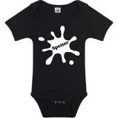 Logostar romper Spetter zwart 62/68 Katoen