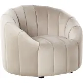 Beliani MALUNG - Fauteuil - Beige - Fluweel