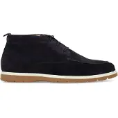 Manfield Donkerblauwe suède veterschoenen | Maat 44