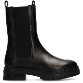 Manfield Zwarte leren chelsea boots | Maat 37
