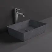 Rak Skin rechthoekige waskom 50x36cm antraciet beton