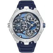 Police Analoog horloge blauw
