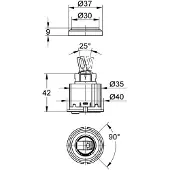 GROHE Eichelberg keramische cartridge met Eco-functie - 44099900