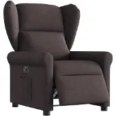 vidaXL Fauteuil verstelbaar elektrisch stof donkerbruin