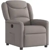 vidaXL Fauteuil verstelbaar stof taupe
