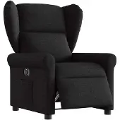 vidaXL Fauteuil verstelbaar elektrisch stof zwart