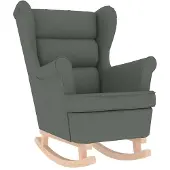 vidaXL Schommelstoel 74x90x102 cm stof donkergrijs
