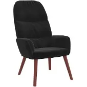 vidaXL Relaxstoel fluweel zwart