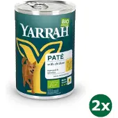 Yarrah 2x12x400 gr dog blik pate met kip hondenvoer