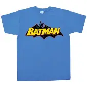 Batman T-shirt met retro-logo, blauw