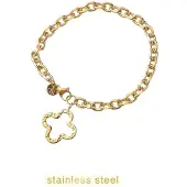 Go Dutch Label Armband (Sieraad) Clover Pendant Bracelet Goud