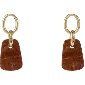 Go Dutch Label Oorknoppen Square Dangle Bruin