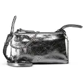 Pinko Schoudertas 'Double Mini' zilver