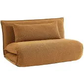 Sweeek - 2-zits ombouwbare stoel in gestructureerd bouclé-stof l 120 x p 80 x h 66 cm - fleeep