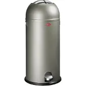Wesco Kickmaster Maxi Prullenbak | Pedaalemmer | 40 Liter | Metaal - Nieuwzilver | Vuilnisbak - Made in Germany