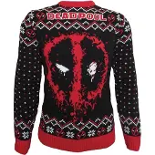 Deadpool - Marvel Christmas jumper - - Spray - S tot M - voor Mannen - zwart-rood-wit - Maat S
