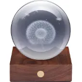 Gingko Tafellamp, Amber Crystal Light