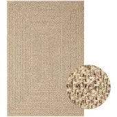 vidaXL Vloerkleed ZIZUR binnen en buiten 140x200 cm jute look