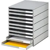 Styro Styroval Pro-ladebox, 10 laden, open, DIN C4, polystyreen, ecogrijs
