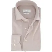 Profuomo overhemd knitted beige slim fit
