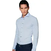 Desoto business overhemd lichtblauw effen katoen slim fit