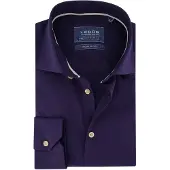 Ledub overhemd donkerblauw modern fit katoen