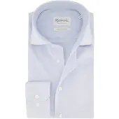 Michaelis business overhemd Slim Fit lichtblauw geprint strijkvrij