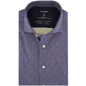 Olymp Overhemd blauw geprint wide spread boord