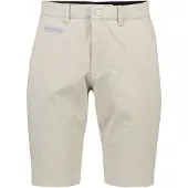 Com4 bermuda effen creme katoen normale fit
