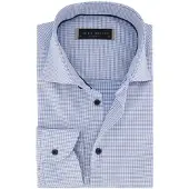 John Miller overhemd geprint blauw lange mouwen