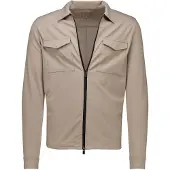 Born with Appetite overshirt met rits beige nylon