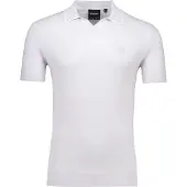 Lyle & Scott tipped knitted open collar poloshirt lichtblauw