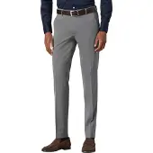 Meyer wollen pantalon Bonn grijs effen katoen
