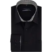 Casa Moda Comfort Fit overhemd zwart effen
