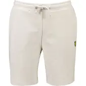 Lyle & Scott short effen creme slim fit katoen