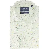 Ledub overhemd Modern Fit wit /groen print