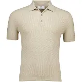 Born with Appetite polo beige effen normale fit katoen